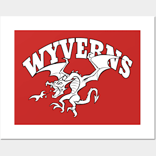 Wyverns mascot (b&w) Posters and Art